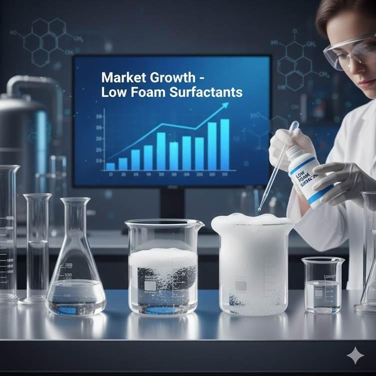 A person in a lab coat pouring liquid into beakers AI-generated content may be incorrect.